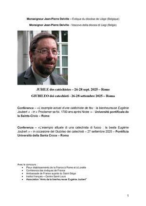 Eugénie Joubert Et Symbole De Nicée Par Mgr Jean Pierre Delville