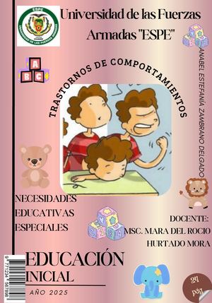 Estrategias Lúdicas Innovadoras Para Intervenir En Trastornos Del Comportamiento, En Educandos De Educación Inicial