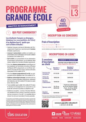 Fiche Concours PGE L3
