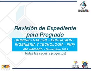 Revisión De Expedientes Pregrado 4to Llamado Noviembre 2025