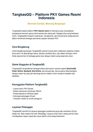Tangkas Qq Pkv Games Official Profile