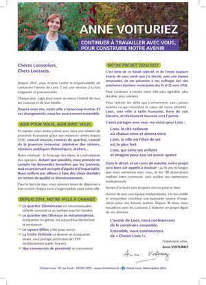 Lettre de candidature 2026