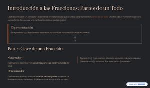 Introduccion A Las Fracciones Partes De Un Todo