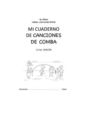 Cuadernillo Canciones Comba