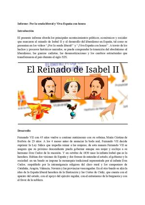 Informe Por La Senda Liberal Y Viva España Con Honra (1)