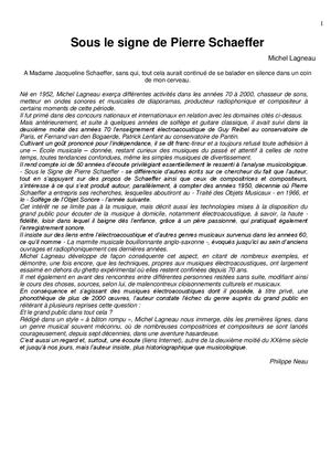 2 Sous Le Signe De Pierre Schaeffer