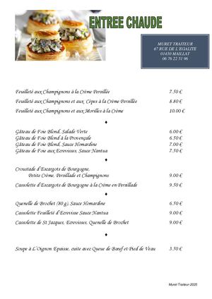 Entree Chaude 2025 Book