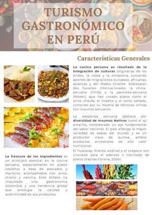 Turismo Gastronómico En Perú