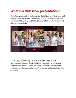 What Is A Slideshow Presentation