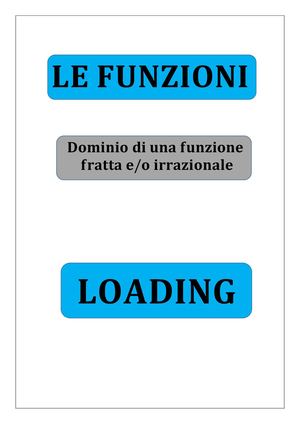 1_Dominio di una funzione fratta e/o irrazionale