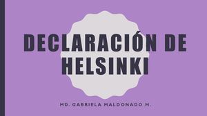Declaración De Helsinki