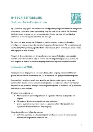 Integriteitbeleid NL
