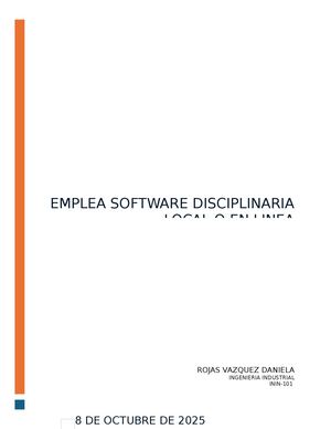 Emplea Software Disciplinar Local O En Línea