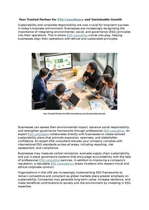 Calaméo - Your Trusted Partner For Esg Consultancy And Sustainable Growth