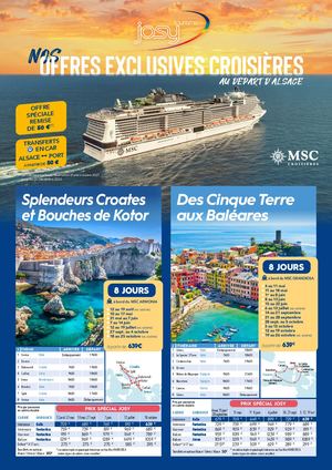 Dépliant Croisière Josy 2025
