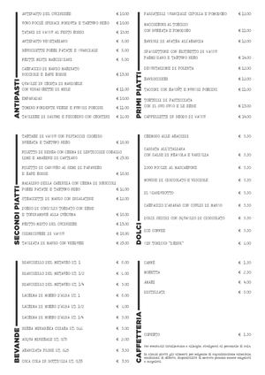 Menu Il Cuciniere