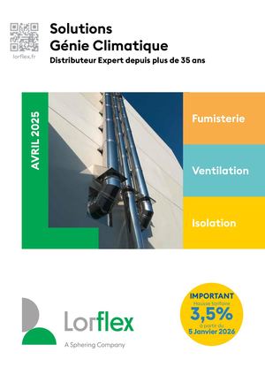 Lorflex - TARIF Génie Climatique Avril 2025