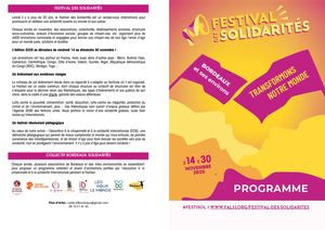 Festisol Programme Collectif Bordeaux