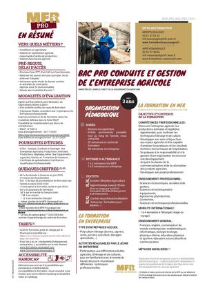 Mfr Pro V5 Bac Pro Cgea