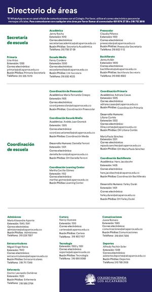 Directorio de áreas