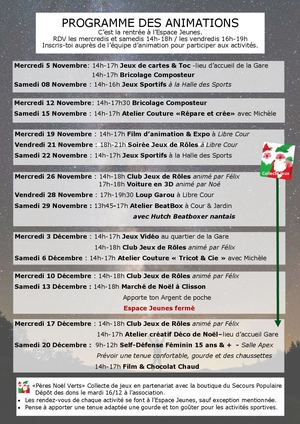 Programme Hors Vacs Nov Décembre 2025