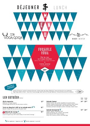 VOGA GOGA - Carte Déjeuner H25/26