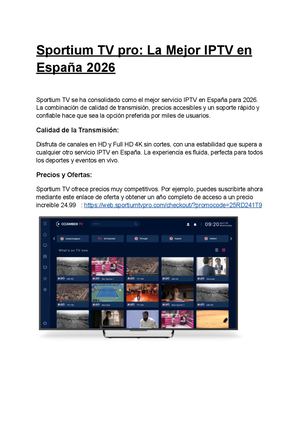 SportiumTv Pro La Mejor Iptv En España 2026