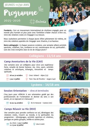 Programme Jeune 2025/2026