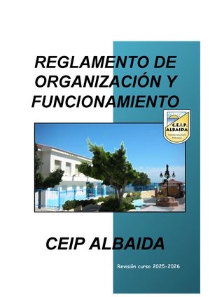 Reglamento De Organizacion Y Funcionamiento Revisión 2025 2026 Docx