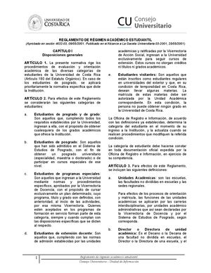 Regimen Academico Estudiantil