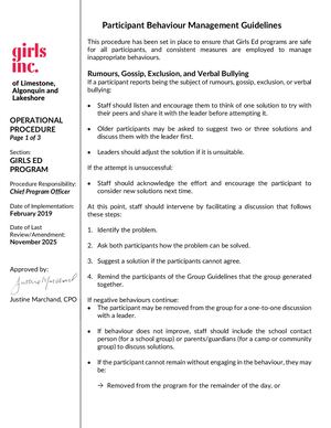Calaméo - Participant Behaviour Management Guidelines