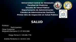 Tema N°2 Salud Definiciones Y Evolución Del Concepto