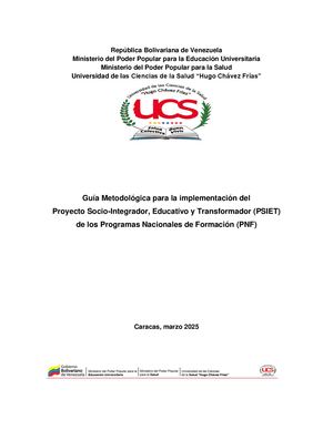 PSIET: Guía Metodológica
