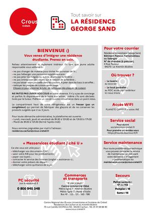 TOUT SAVOIR SUR la résidence George Sand