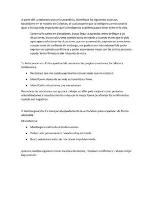 Aplicacion del modelo de Goleman