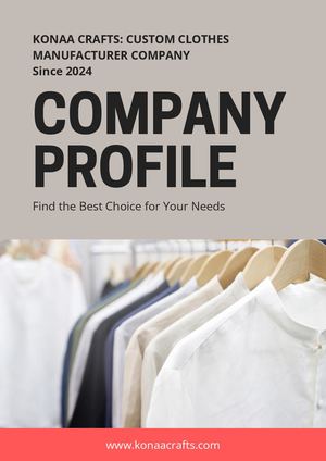 Konaa Crafts Company Profile: A Profession Custom Clothing Manufacture Company