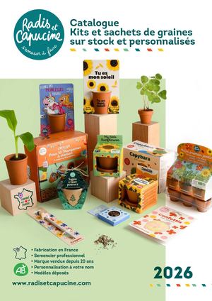 Radis et Capucine Catalogue kits et sachets sur stock et personnalisés 2026