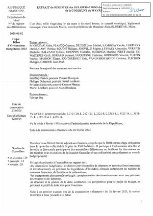 Débat d'orientation budgétaire 2025 (DOB)