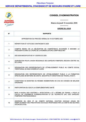 Casdis Du 13 Novembre 2025