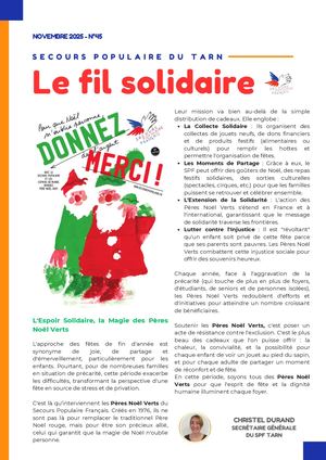 Fil Solidaire Novembre 2025