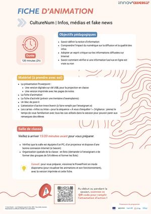 Fiche Pédagogique D'animation - Infos, Médias Et Fake News (ETS).