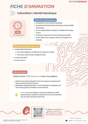 Fiche Pédagogique D'animation - Identité Numérique (ETS).