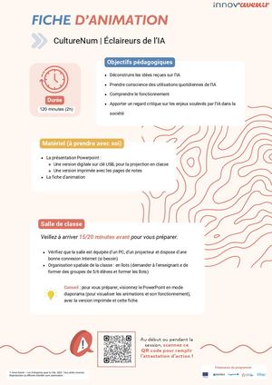Fiche Pédagogique D'animation - Eclaireurs De L'IA (JA).