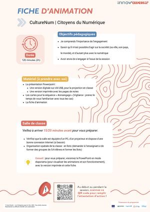 Fiche Pédagogique D'animation - Citoyens Du Numérique (JA).