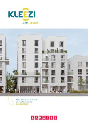 KLEEZI | Alma à Rennes (35) - Résidence étudiants et jeunes actifs - Lamotte