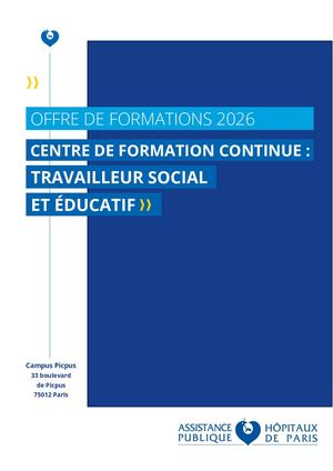 AP-HP_CFC Travail Social Educatif _Catalogue 2026 VF