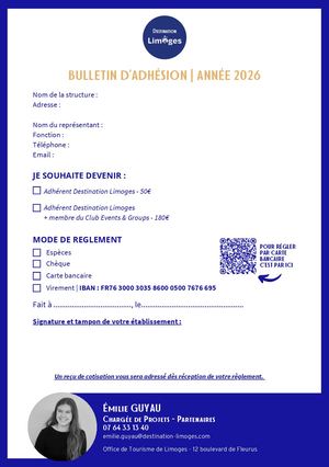 Bulletin D’adhésion Année 2026
