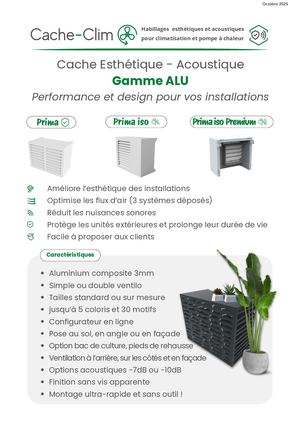 Plaquette Tarifaire PRO Gamme Alu
