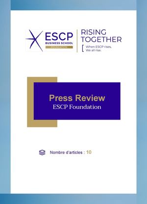Revue De Presse Lancement Campagne Fondation Escp Pptx