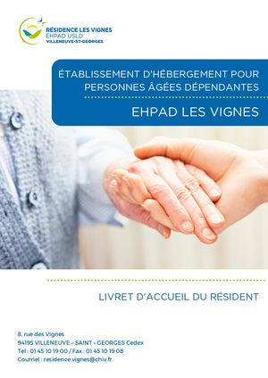 Livret D’accueil Du Résident Ehpad Les Vignes
